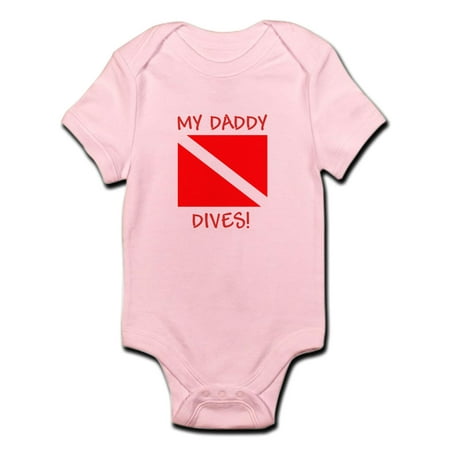 

CafePress - &Quot;Daddy Dives&Quot; SCUBA Diving Infant Bodysu - Baby Light Bodysuit