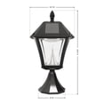 thumbnail image 5 of Gama Sonic GS-105FPW-BW Baytown II, Outdoor Solar Light and 3" Pole Pier & Wall Mount Kits, Lamp Only, Bright White LED, Black, 5 of 8