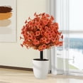 thumbnail image 2 of Planta artificial de simulación de otoño para decoración de exteriores, para jardín, patio, puerta principal, ventana, alféizar, decoración del hogar, follaje realista, resistente a la intemperie, ba, 2 of 5