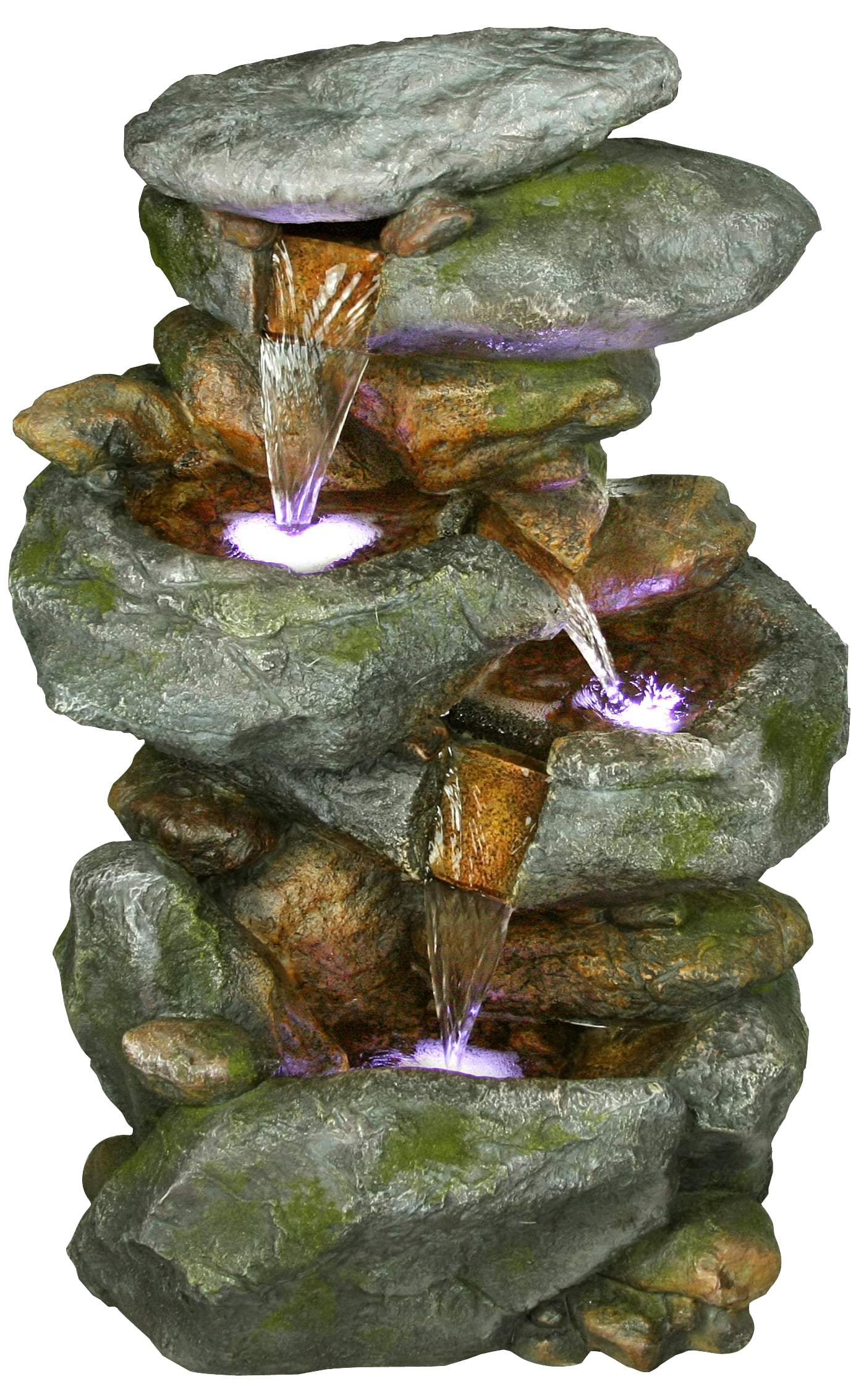 22" Rock Waterfall Fountain with LED Lights by Alpine Corporation