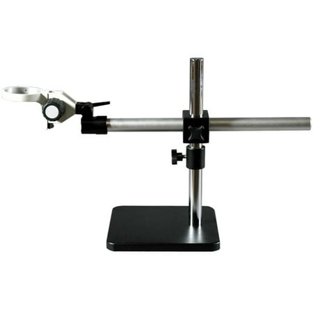 AmScope Single-Arm Solid Aluminum Microscope Boom Stand with 84mm Pin-Tail Focusing Rack New