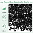 thumbnail image 2 of Uxcell 1200-Pack Lentejuelas Sueltas, Lentejuelas Redondas de 6 mm para Proyectos de Bricolaje/Costura [Negro], 2 of 6