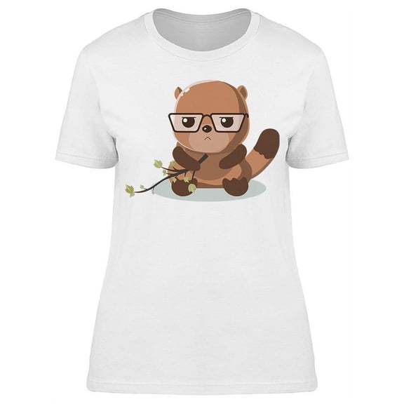 Funny Beaver Graphic T-Shirt Women -Image by Shutterstock, Female Large