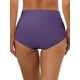 thumbnail image 3 of INSPIRAR CHIC Bragas de Mujer Elásticas de Cintura Alta Sin Forro Transpirables Ropa Interior XL Púrpura Oscuro, 3 of 4