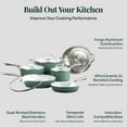 thumbnail image 4 of Gotham Steel 10 Pc Hammered Pots and Pans Set Non Stick, Easy Clean Kitchen Ceramic Cookware Set Nonstick, Long Lasting Pot and Pan Set with Skillet, Oven Safe, No Forever Chemicals, Sage Green, 4 of 7