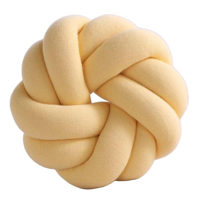 Hermosa almohada con nudo Almohada con nudo de nudo Sala de para niños Sofá Amarillo