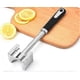 thumbnail image 2 of Meat Tenderizer Dual Hammer Function Pounder Tool with Textured Side and Flat Side For Tenderizing Steak Beef Poultry 10.8' Length, Black and Silver, 2 of 5