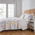 thumbnail image 4 of great bay HOME Marianne Collection Ensemble de Courtepointe 3 Pcs avec Taies d'Oreiller. Couvre-Lit Réversible à Motif Floral. Lavable à la Machine. (Très Grand, Multicolore), 4 of 4
