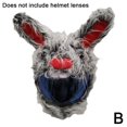 thumbnail image 4 of Motorcycle Helmet Cover, Plush Polyester Costume for Full Face Helmets, Fun Designs Pink Pumpkin Bunny, Zipper Secure Fit, Protective Decorative, 4 of 8