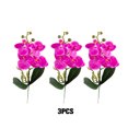 thumbnail image 4 of Bewildely Hermosa casa de 3 piezas con estas flores de Phalaenopsis artificiales de alto grado de imitación fácil Decoración quad púrpura, 4 of 6