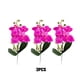 thumbnail image 3 of Flores artificiales Monstrate 3 unids/set con orquídeas adhesivas de plástico quad púrpura, 3 of 6