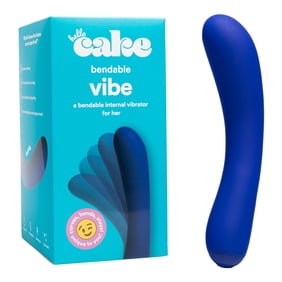 Hello Cake Bendable Vibe Vibrator for Women, Waterproof & Rechargeable Internal Toy with 10 Vibrating Modes, Blue