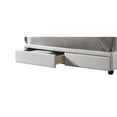 thumbnail image 2 of White Faux Leather Storage Platform Bed with Faux Crystals in Queen, 2 of 4