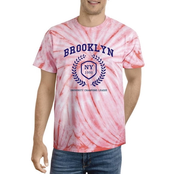 Brooklyn New York Slogan Tie Dye Crystal Men -Image by Shutterstock, Male Medium