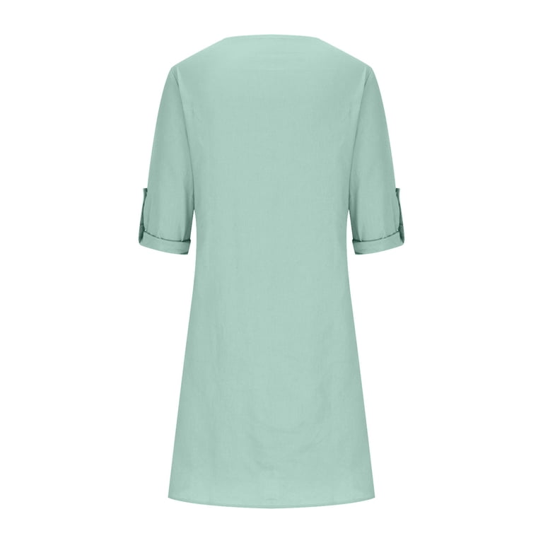 Women's Maxi Dress Sweater Dress Plus Size Dresses Casual Color Dress V  Neck Bodycon Wrap Dress Shapewear Dress Long Sleeve Dresses With Button Mint  Green M - Walmart.com