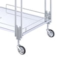 thumbnail image 2 of Metal and Mirror Rectangular Serving Cart with Open Shelf Silver - Saltoro Sherpi, 2 of 5