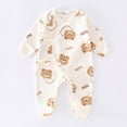 thumbnail image 2 of CAUYDY Newborn Toddler Pajamas Sleepers for Baby Girl Boy Long Sleeve Romper 3 6 9 12 18 Months Preemie Infant Clothes Summer Fall Winter Sizes 3-6 Months,Grey, 2 of 4