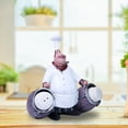 thumbnail image 1 of Accent Collection Polyresin Chef Statue, 2 Ceramic Pretzel Shakers, 7" Kitchen Decor, 1 of 6
