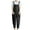 Black2, variant on Women's Plus Size Overalls Strap Cargo Jumpsuit Summer Loose Oversize Cotton Linen Rompers with Pocket