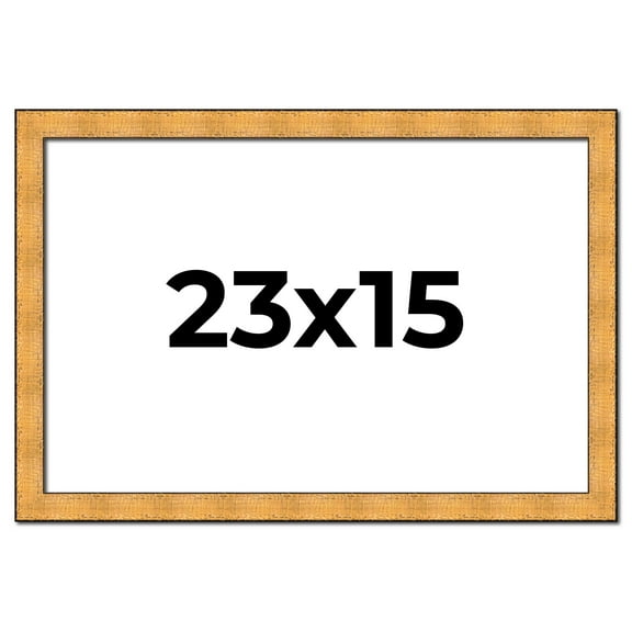 23x15 Frame Gold Rustic Solid Wood Picture Frame | 1.25 Inch Wide Moulding | Rustique Gold