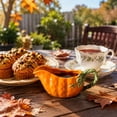 thumbnail image 4 of Fall Gravy Boat,Ceramic Pumpkin Shape Thanksgiving Decorative for Dining Table Harvest Party, 4 of 4