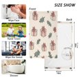 thumbnail image 6 of Yayeee 2 Pack Hand Towels for Bathroom 100% Cotton 16" x 28" Kitchen Towel, Beige Christmas Gift Pattern, 6 of 7
