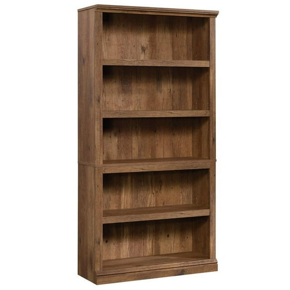 Pemberley Row Engineered Wood Vintage Oak Bookcase Rectangular Adjustable Shelves 69.76" Unassembled