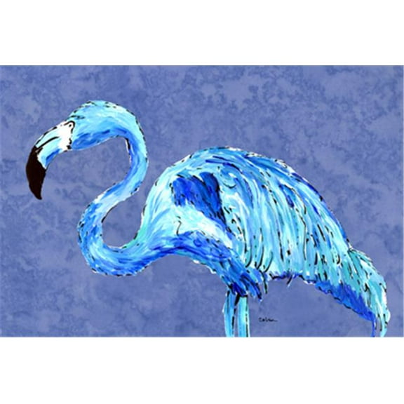 Carolines Treasures 8873PLMT Flamingo On Slate Blue Fabric Placemat