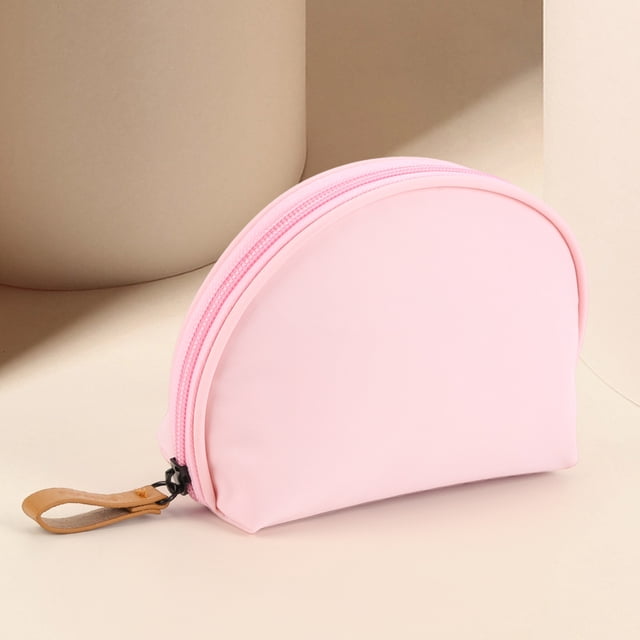 Bolsa de Cosméticos Semicircular Nylon Multifuncional para Viaje Femenino (Rosa) Ygjytge Cuidado Belleza