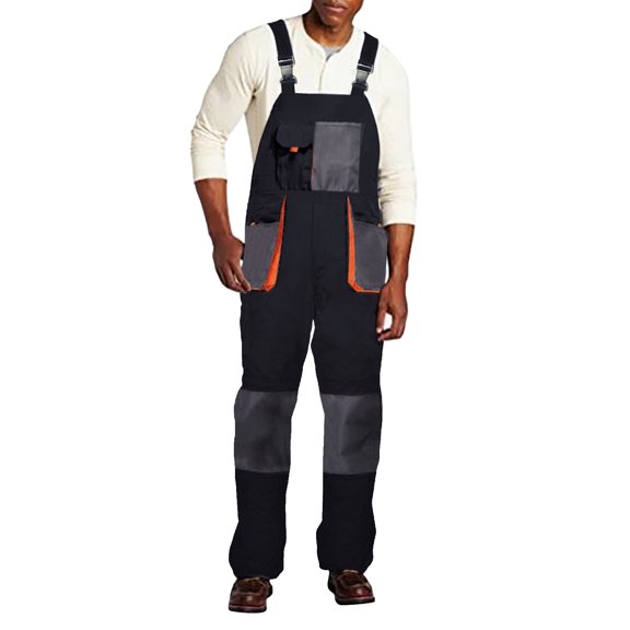 Outfmvch Jumpsuit Joggers For Men Men'S Denim Bib Overalls Mens Relaxed Fit Overalls Workwear With Adjustable Straps And Convenient Tool Pockets Overalls Black L