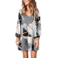 thumbnail image 1 of Vestido Amoretu con cuello en V, túnica a cuadros, de otoño, para mujer, 1 of 6