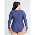 thumbnail image 4 of Reebok Women's Swim Long Sleeve Zip-Up One Piece Swimsuit with UPF 50+, Sizes XS-XXL, 4 of 4