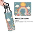 thumbnail image 4 of Yayeee 20oz Insulated Water Bottle Double Wall Stainless Steel with Flip Straw Lid, Blue Rainbow, 4 of 7