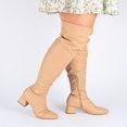 thumbnail image 6 of Journee Womens Melika Wide Calf Block Heel Over The Knee Boots, 6 of 8