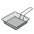 thumbnail image 1 of for French Fry Serving Baskets Stainless Steel Square Fry Chicken Holder with Handle Shallow Square, 1 of 9
