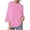 Pink, variant on Kelon Long Sleeve Shirts for Women Cowl Neck Boho Tops Outfits Trendy Clothes 2026 Casual Summer Tshirt, XL
