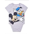 thumbnail image 2 of Mickey Mouse Mickey Mouse, Donald Duck and Goofy Boys 4 Pack Character Onesies, Infant, 2 of 9