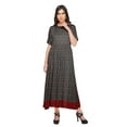 thumbnail image 4 of Moomaya Long A-Line tunic Kurti Dress For Women Elbow Sleeve Printed Casual Kurti, 4 of 5