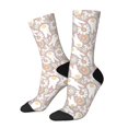 thumbnail image 1 of Balery Retro Hippie Groovy Easter bunny Calcetas Largas con Estampado para Hombre y Mujer – Suaves y Transpirables, Talla Única (US 5-11), 1 of 6