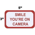 thumbnail image 5 of Smile You're on Camera Stickers (2 Pack), Home Security Stickers for House Business, Easy Installation, Camera Warning Sign Outdoor/Indoor by Curb-N-Sign ( 3x5 Inches), 5 of 5