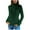Green Tunic Tight High Neck Sweater for Women, variant on Olyvenn Womens Tunic Tight High Neck Sweater Raglan Sleeve Long Sleeve Blouse Twisted Knit Stylish Solid Tees Stand Collar Turtleneck Winter Tops Formal Comfy Slim Fit Casual Pullover Wine 4