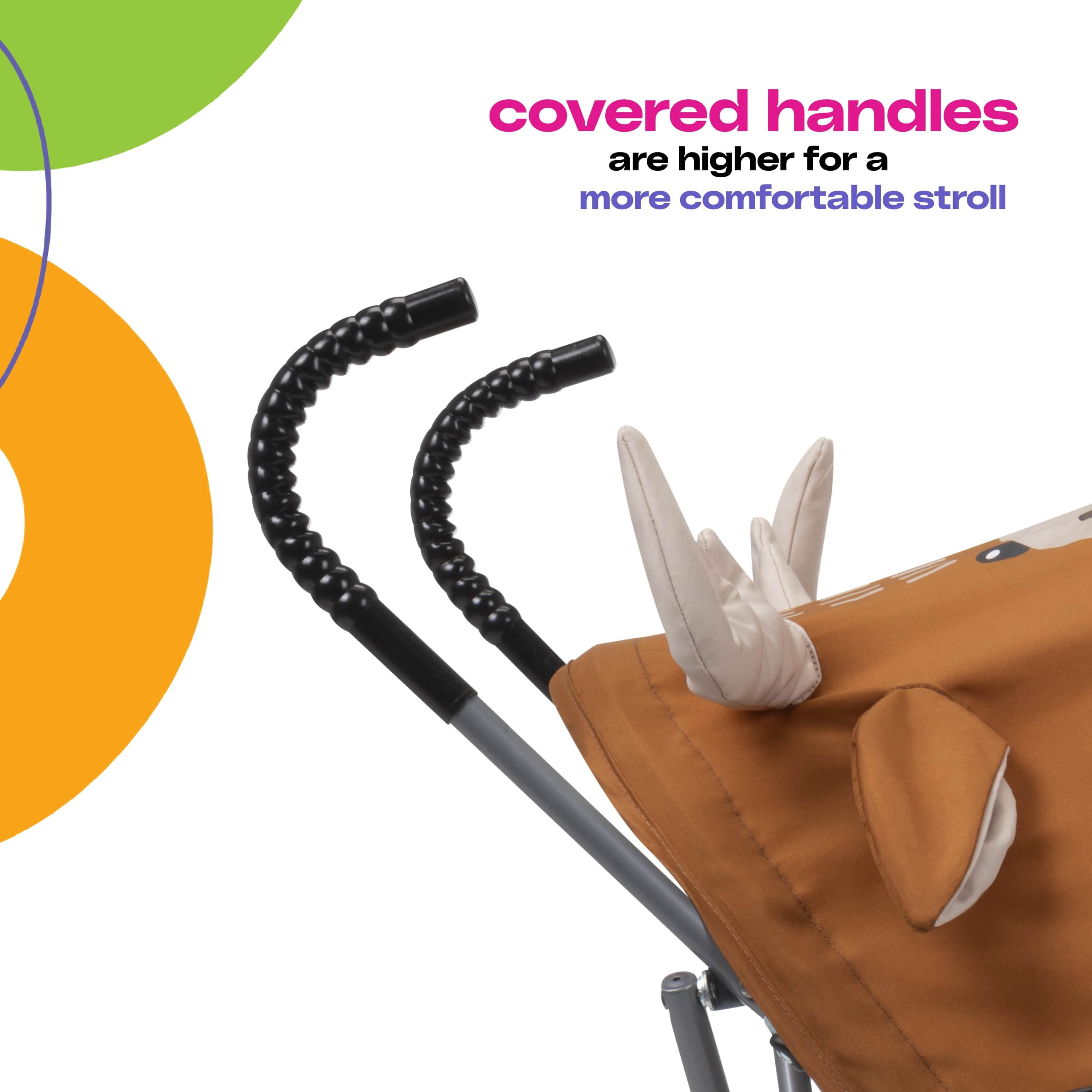 Cosco Kids Comfort Height Umbrella Toddler Stroller with Canopy, Moose