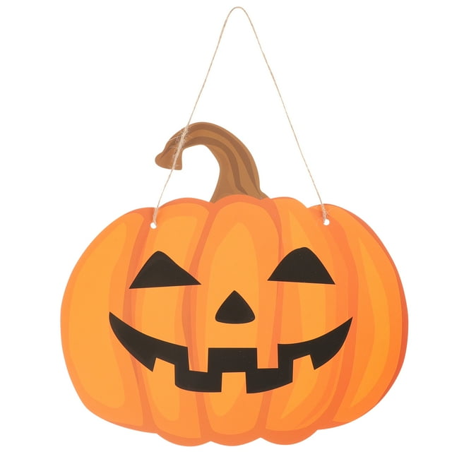 Señal de puerta de calabaza, señal de porche de calabaza, accesorio decorativo de Halloween, decoración de Halloween