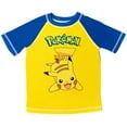 thumbnail image 2 of Pokemon UPF 50+ Yellow Quick Drying Rash Guard & Swim Trunks Outfit Set (Boy's), 2 of 5