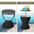 thumbnail image 4 of Outdoor Cool Bar Table – 8 Gallon Rattan Patio Ice Bucket with Height-Adjustable Top, Drain Plug & Insulated Design – 3-in-1 Cocktail/Coffee/Outdoor Dining Table for Parties, Picnics & Backyard Gathe, 4 of 9