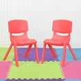 thumbnail image 2 of Bowery Hill 12" Plastic Stackable Preschool Chair in Red (Set of 2), 2 of 10