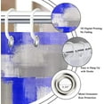 thumbnail image 6 of Blue Shower Curtain, Watercolor Blue Contemporary Brush Strokes Oil Painting Abstract Geometric Bathroom Curtain Bathtub Decor Waterproof Fabric Machine Washable with 12 Hooks, 6 of 6