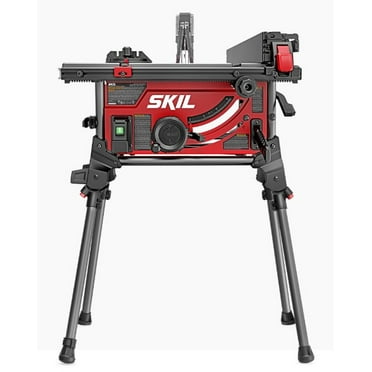 SKIL 15 Amp 10 inch Portable Jobsite Table Saw with Folding Stand, 24 Tooth Blade, Model TS6307-00