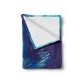 thumbnail image 2 of Abstract Soft Flannel Fleece Throw Blanket, Train Yurikamome Tokyo Modern Landscape at Night Work of Art, Cozy Plush for Indoor and Outdoor Use, 50" x 60", Blue White and Dark Blue, by Ambesonne, 2 of 6