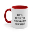 thumbnail image 3 of Coworker Gifts Two-Tone 11oz Mug Coffee: the fuel that keeps the office gos, 3 of 4